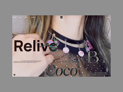 Relive by Coco Animations animation design filters transition typography ui ux webgl website