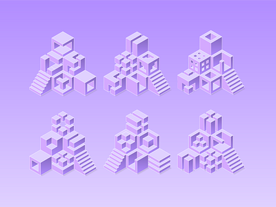 MC Escher(ism) - Irrational cubes cube design digital art gradient graphic design illustration impossible cube irrational cube mc escher