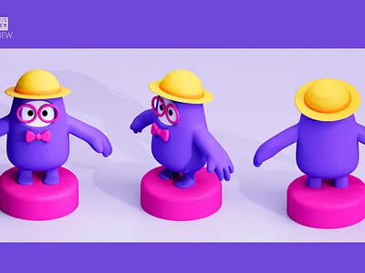 FNF-3D-SUGAR-THREE VIEW 3d c4d colour fnf game game ui ui web