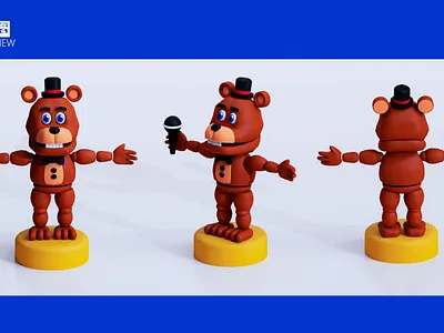 FNF-POPPY-THREE VIEW 3d c4d fnf ui