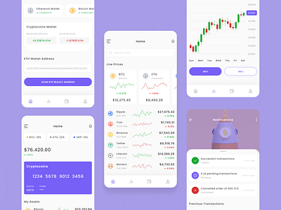 Cryptocurrency Wallet Mobile App app design app development design mobile app mobile app design mobile application ui ui design ui ux designer