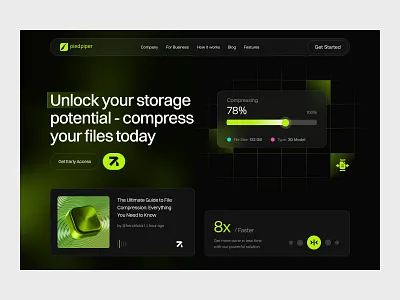 PiedPiper - Compression Software Website clean dailyui design interface trend ui ux web web design website