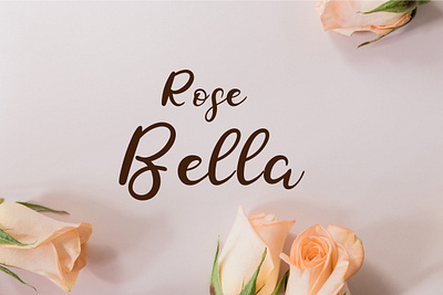 Rose Bella branding font handwritten letter logo