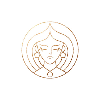 Handmade Jewellery logo concept. branding fashion girl golden logo handmade jewellery logo logo royal woman