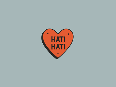 Hati-Hati LOGO branding design graphic design illustration logo typography vector