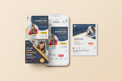 Digital Marketing Instagram Posts | Social Media Banner Ads ads banner banner ads corporate design digital marketing facebook post instagram banner instagram carousel instagram post social media banner social media post template