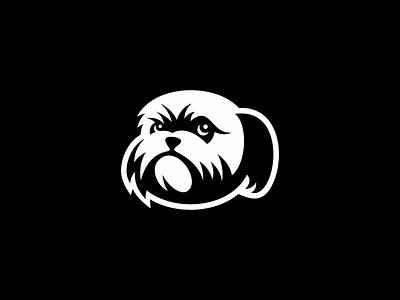 shih tzu black and white boy clipart