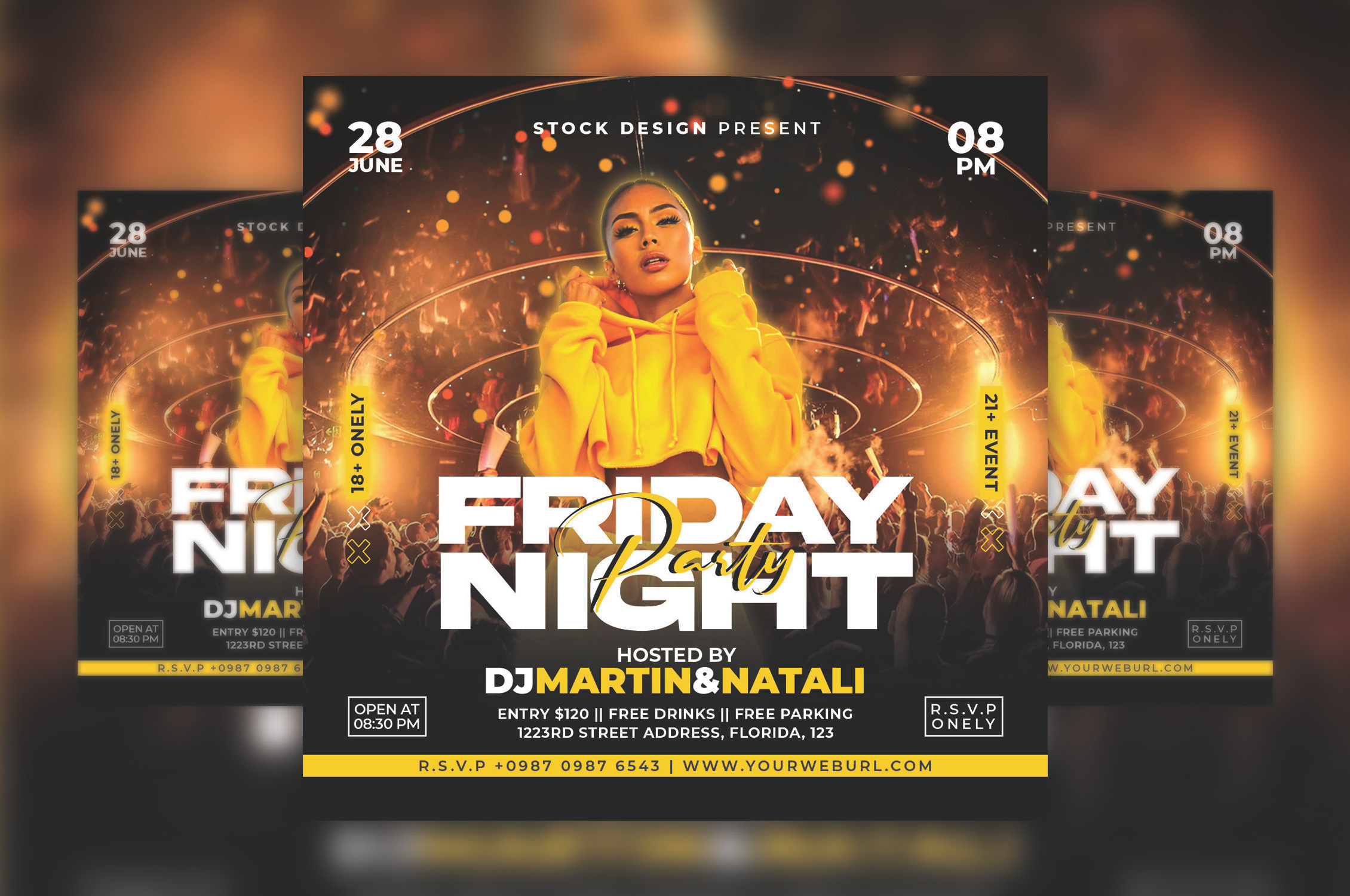 Night Club Party Flyer Template after work party branding dj flyer event flyer flyer graphic design night club night club flyer party flyer photoshop poster design print print design psd template social media post sunday party