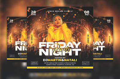 Night Club Party Flyer Template after work party branding dj flyer event flyer flyer graphic design night club night club flyer party flyer photoshop poster design print print design psd template social media post sunday party