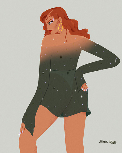 Glam character illustration design illustration