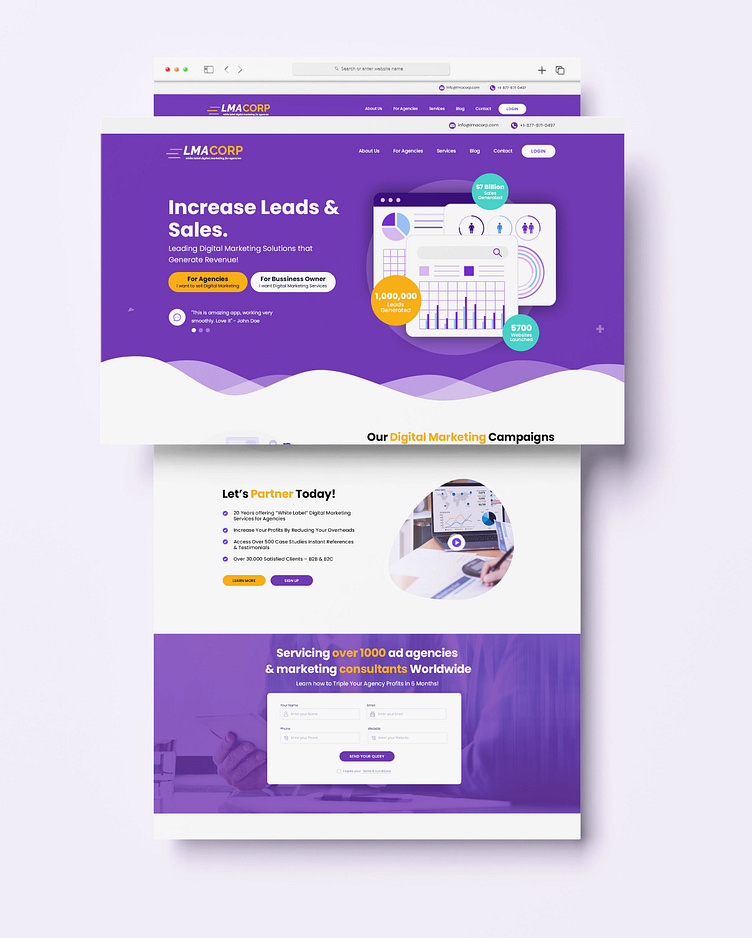 Digital Marketing Landing Page by Munish on Dribbble