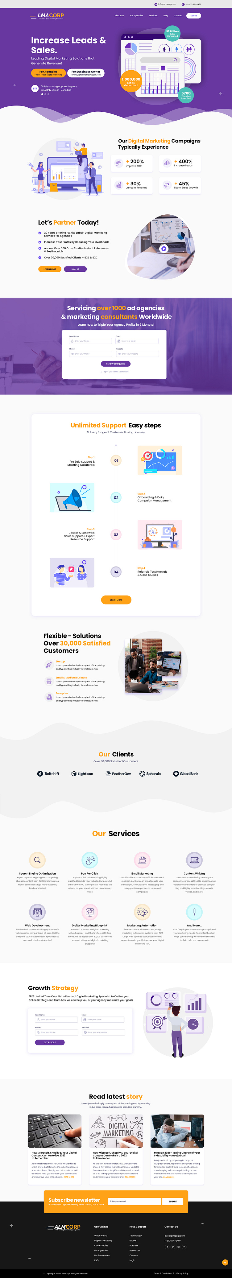 Digital Marketing Landing Page by Munish on Dribbble