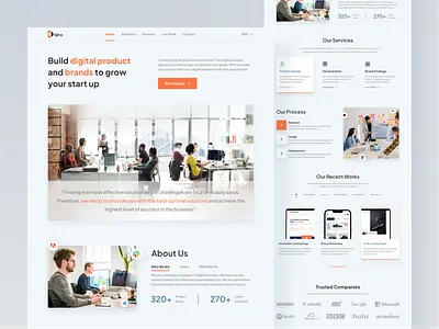 Digicy - Digital Agency Landing Page agency branding business clean company corporate creative design development digital landing page modern product professional studio ui user interface web website