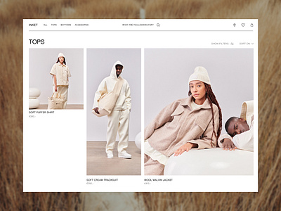 INKET - Clothing clean clothing grid minimal product ui ux uxd