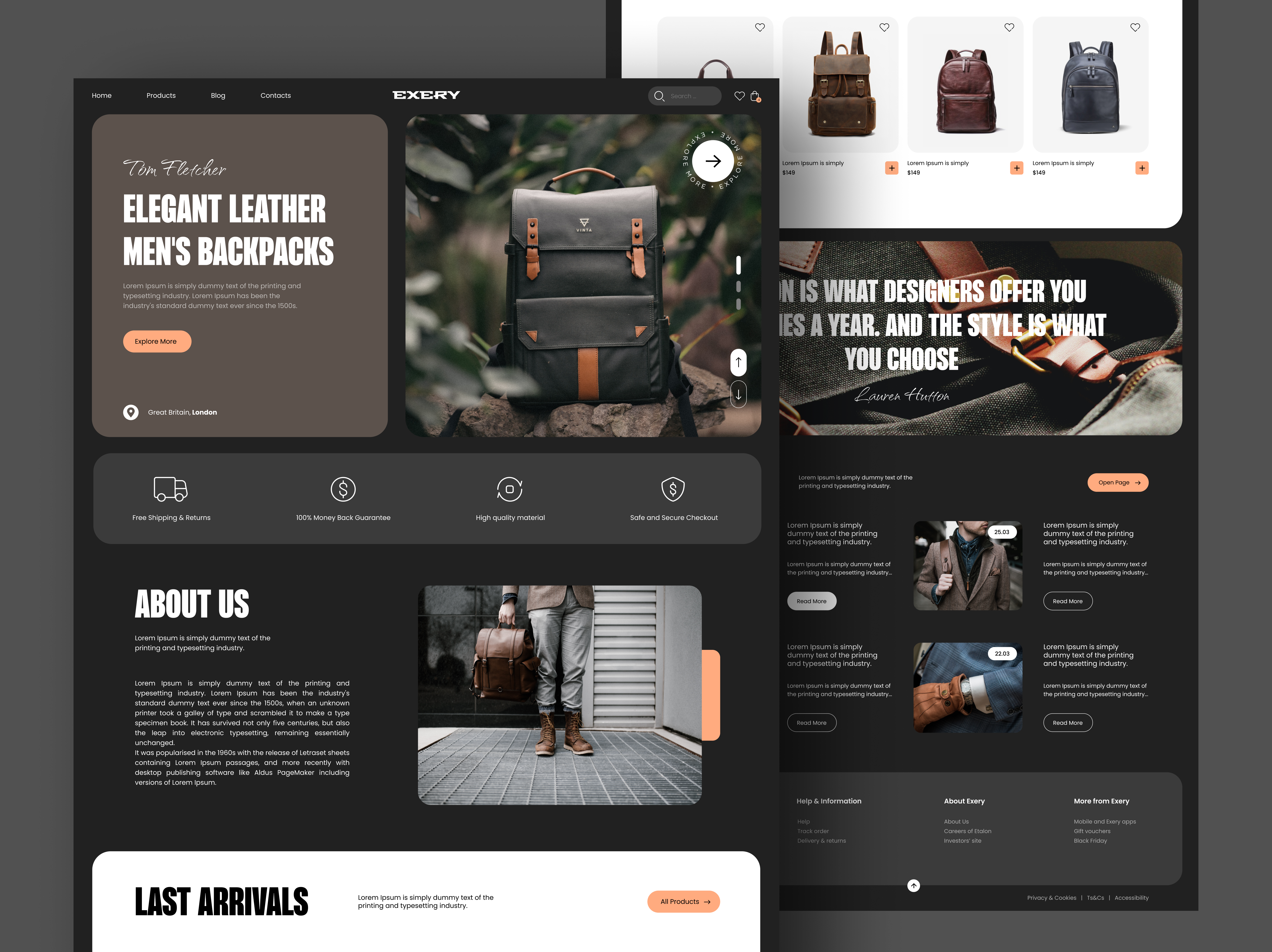 Example of E Commerce Website (Design + Development)