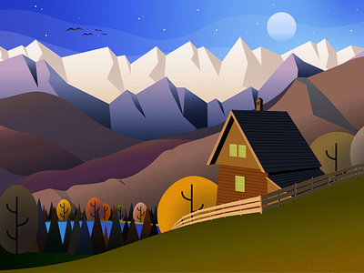 Landscape illustration adobe illustrator design digital art illustration landscape vector vector illustration