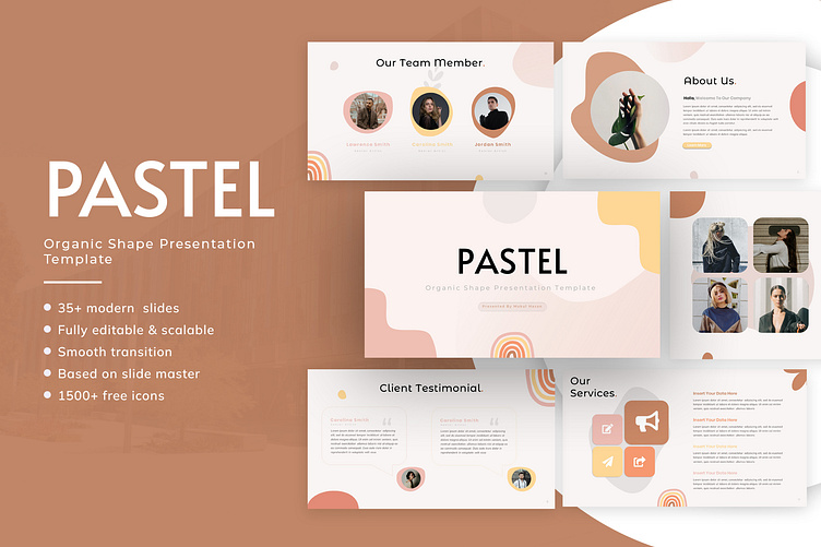 Pastel-Organic Shape Presentation Template by SlideStack on Dribbble