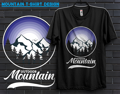 Outdoor Mountain T-Shirt Design adventure adventure t shirt design apparel appreal branding clothing design fashion graphic design hiking hiking t shirt hill hoodie illustration modern design outdoor outdoor t shirt design t shirt illustration vintage vintage t shirt design