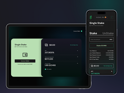 Staking dApp | Dashboard blockchain dashboard dashboard design defi design desktop figma hamburger mobile design responsive ui uiux ux