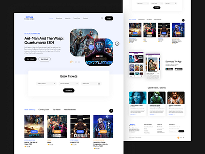 Star Cineplex Homepage Redesign action animation booking cinema cinema hall clean design home homepage landing page movie online ticket booking redesign star cineplex homepage ticket ui ux visual web website