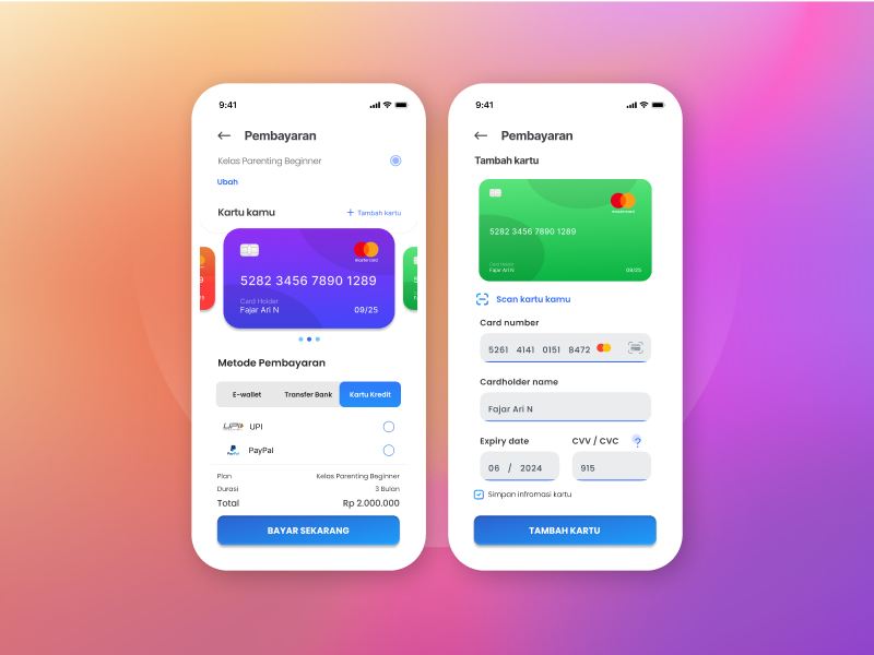 Credit Card Payment UI/UX Design by Fajar Ari Nugraha on Dribbble