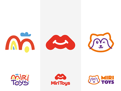 MiriToys logo design concept, playful, cute, kids toy store alex escu branding cute logo design graphic design illustration kids branding kids logo logo logotype mark minimalism symbol toys branding toys logo toys shop logo