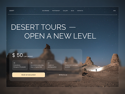 Travel Tours - website for a travel company clean concept desert design figma interface plan service site tours travel ui ux