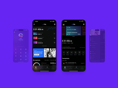 TBL - Mobile Banking app bank banking dark design mobile mobile app mobile bank online bank ui ux