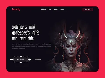Heaven.Ly - NFT Landing page classic desktop landing landing page nft nft community ui
