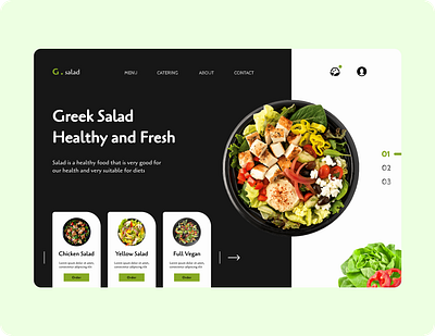 [Home Page Website UI] Geek Salad Website design ui website