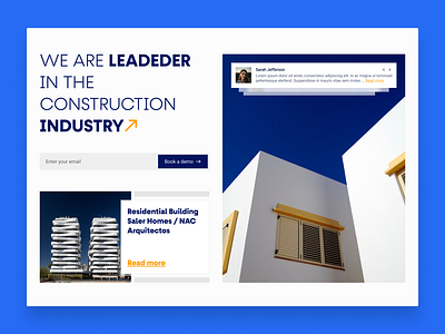 Construct2 - Сonstruction Сompany Landing building clean constructors desktop development company landing landing page ui