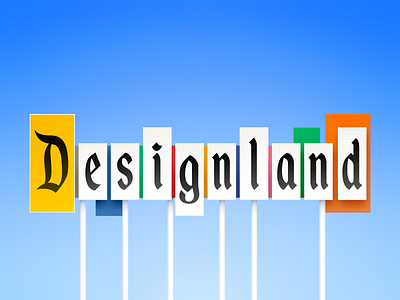 Designland® clay design designland disney disneyland harbor blvd. illustration marquee sign sketch