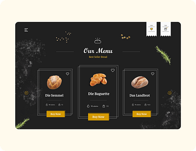 [Home Page Website UI] Bread Website design ui website