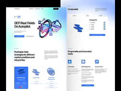Landing page for web3 system 3d blockchain clean crypto design header home homepage landing landing page lending marketing page nft site ui ux web web3 webdesign website