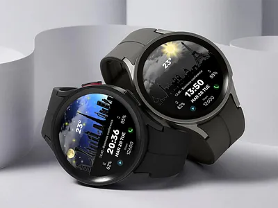WFP 313 Urban watch face 3d branding digital graphic design mobvoi pixelwatch samsung ticwatch watchface weather wfproduction