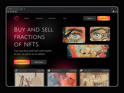 NFT Marketplace design desktop graphic design illustration logo nft ui ux web