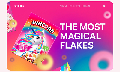 Unicorn Flakes Redesign animation design figma ui ux webdesign