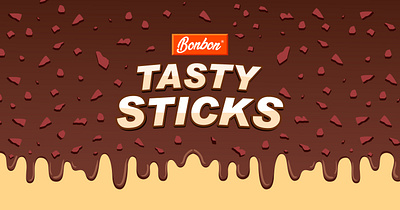 Bonbon Tasty Sticks | Packaging Design animal bunting chocolate packaging design design flyer furry graphic design illustration jonwkhoo kids packaging design poster design streamer