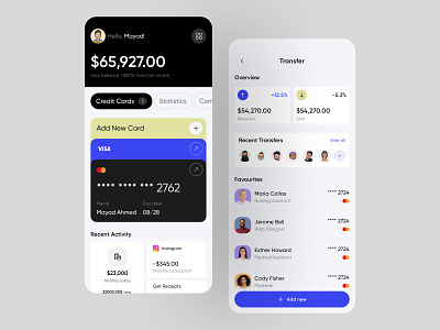 Fintech mobile app UI app bank banking business card coin design finance fintech master minimal mobile money money transfer savings transaction ui ux visa