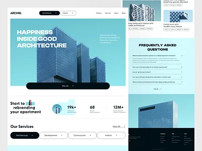 Archid.-Real Estate Landing Page. estate property real estate real estate agency real estate branding realestate realestate website realtor ui web web3 webdesign website