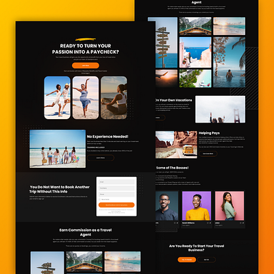 Travel Agent Landing page figma figma design landing page ui ui design uiux website ui