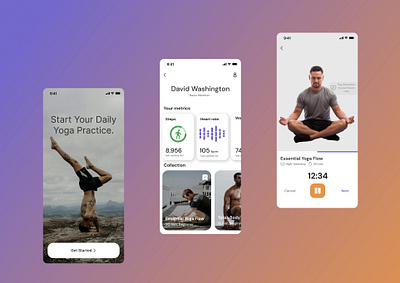 A yoga app graphic design mobile app ui ui design yoga