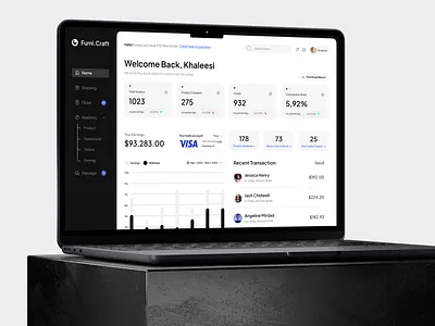 Furni.Craft - Furniture Dashboard admin admin dashboard admin interface admin panel admin ui analytics analytics dashboard business chart clean dashboard dashboard design data graph interface product sidebar stats system user
