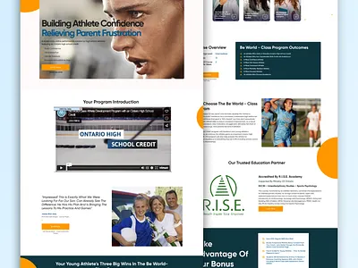 Athlete Training Landing page athlete athlete landing page figma figma design landing page ui ui design uiux upwork