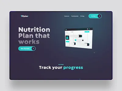 fitplanr - Webflow One-Page Site calendar fitness fitness branding gym lottie lottiefiles madeinwebflow nutrition planner todo web design webflow workout