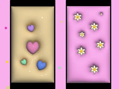 3D Background and wallpaper 3d 3d background 3d wallpaper adobe illustrator art background branding design designer flower graphic design heart identity illustration illustrator love spring summer vector yellow