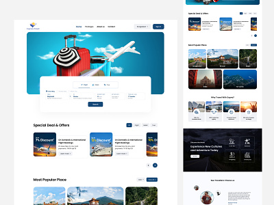 Express Travel Website Design landing page design product design travel ui ux