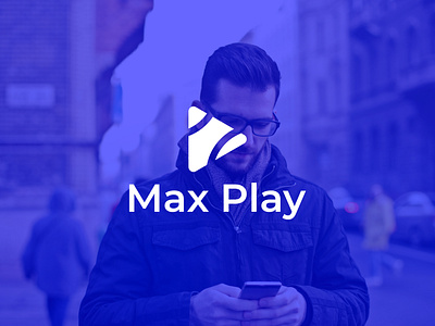 Max Play, Modern Logo Design Concept brand branding logo logo design logo make max max play modern play play logo