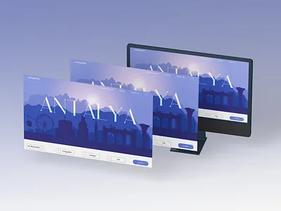 Silhouette background for website car rental antalya background blue branding design designer graphic design identity illustration rent a car sights silhouette silhouette background travel ui vector web design website