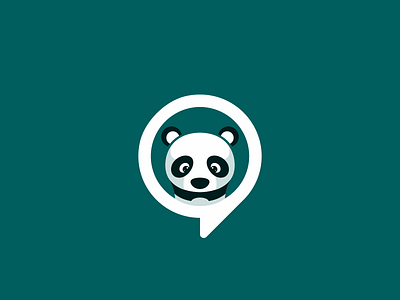 Panda Chat Logo angry animal bear branding cartoon chat bubble chat logo conversation cute e commerce emblem logo mark mascot message panda panda chat playful symbol technology